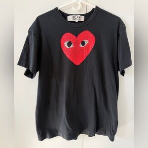 PLAY COMME des GARCONS Red Heart Shirt Japan Size XL Streetwear CDG